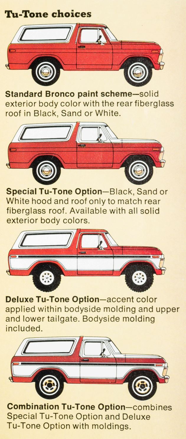 Ford Bronco exterior color examples used on all models