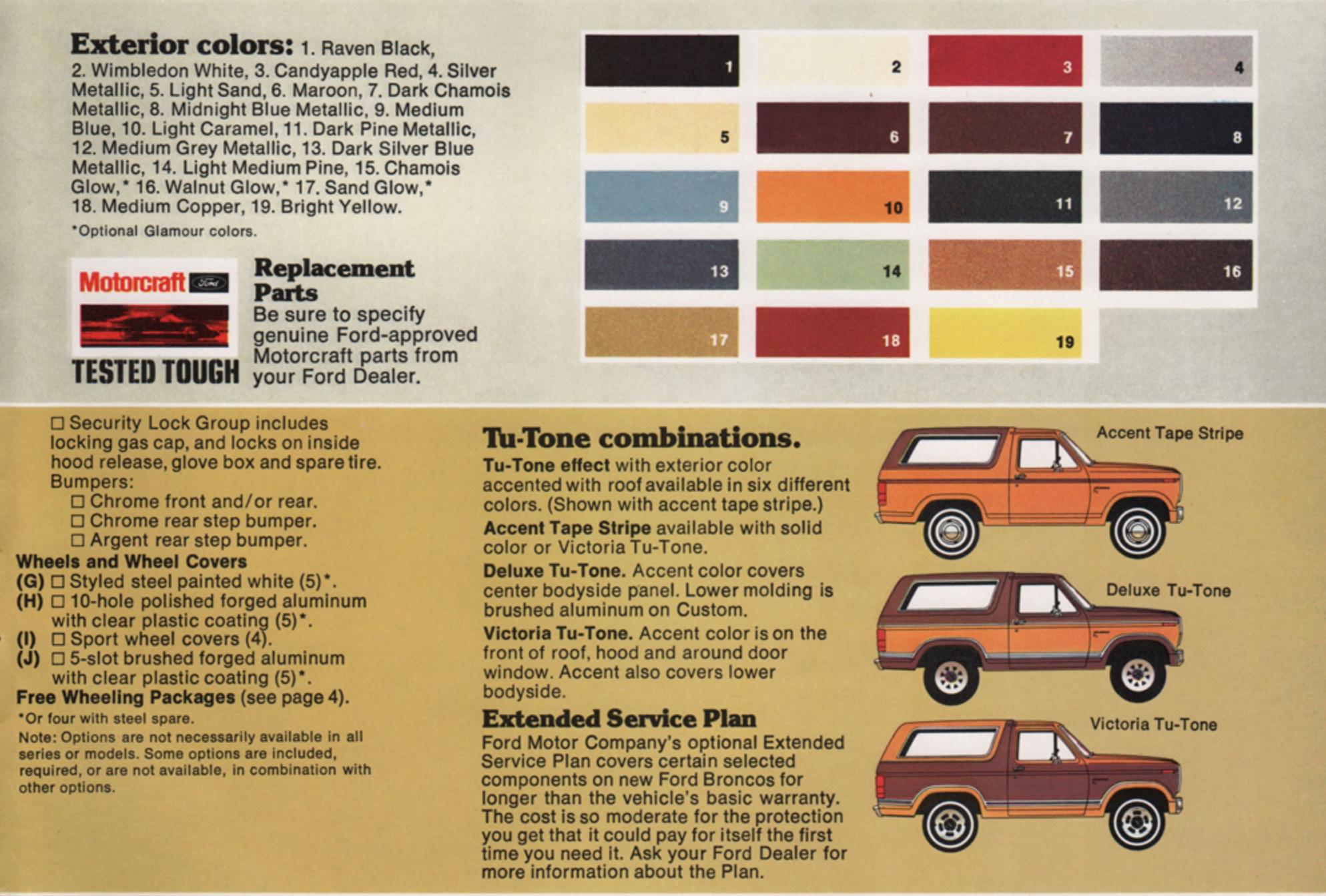 Ford Bronco exterior color examples used on all models