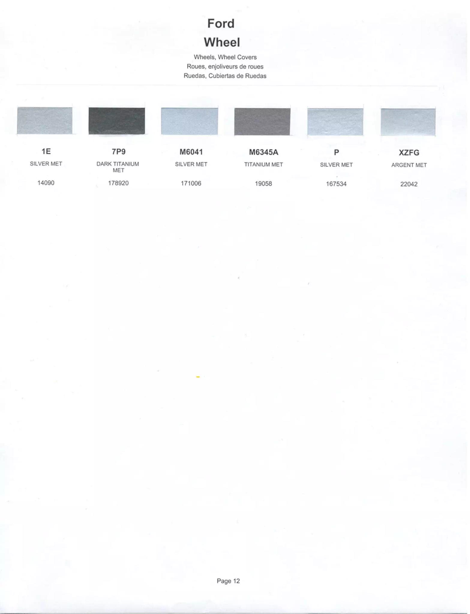 Ford, Lincoln, and Mercury, paint code swatches ( color examples )  oem paint codes and mixing stock numbers for those colors.