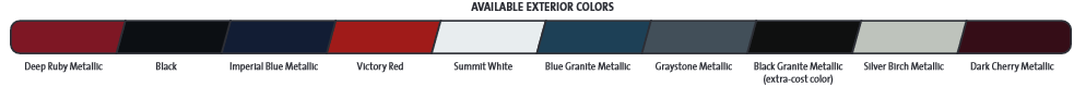 paint colors used on the exterior of chevrolet silverado trucks