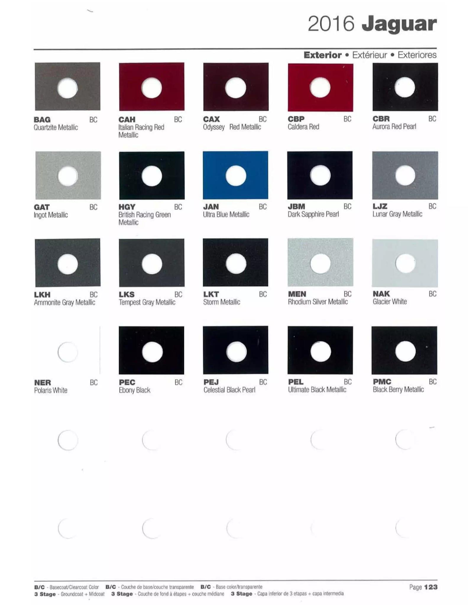 Paint color examples, their ordering codes, the oem color code, and vehicles the color was used on