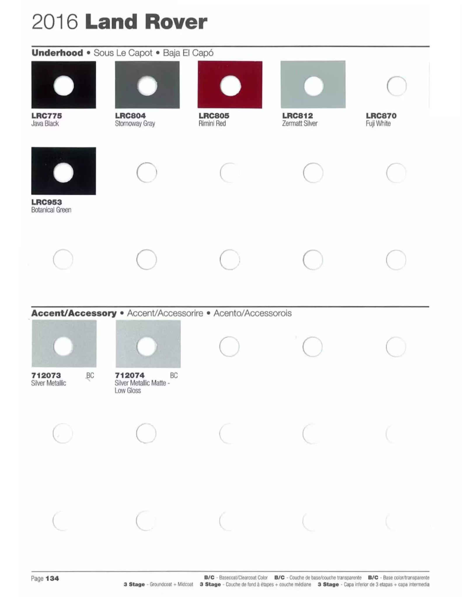 Paint color examples, their ordering codes, the oem color code, and vehicles the color was used on