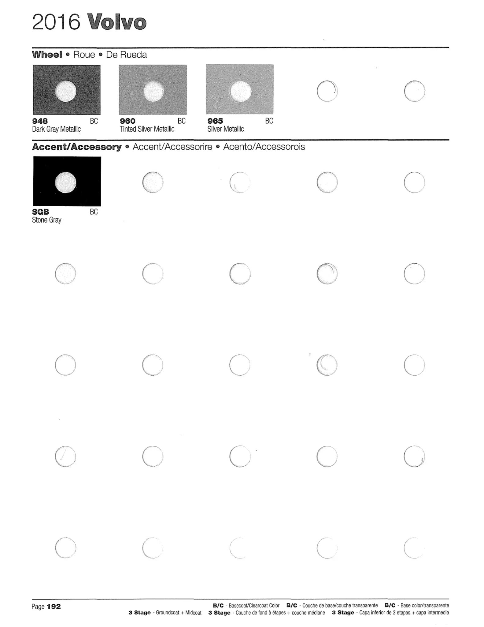 Paint color examples, their ordering codes, the oem color code, and vehicles the color was used on