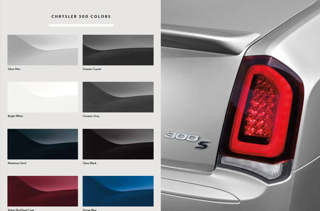 Color shade examples to find your ordering Exterior paint code for a chrysler 300 vehicle