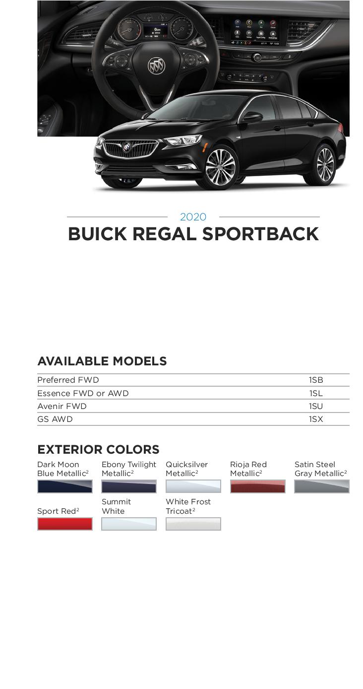 2020 GM Paint Codes and Color Chart.  Examples of the Colors used on the exterior of the vehicle.