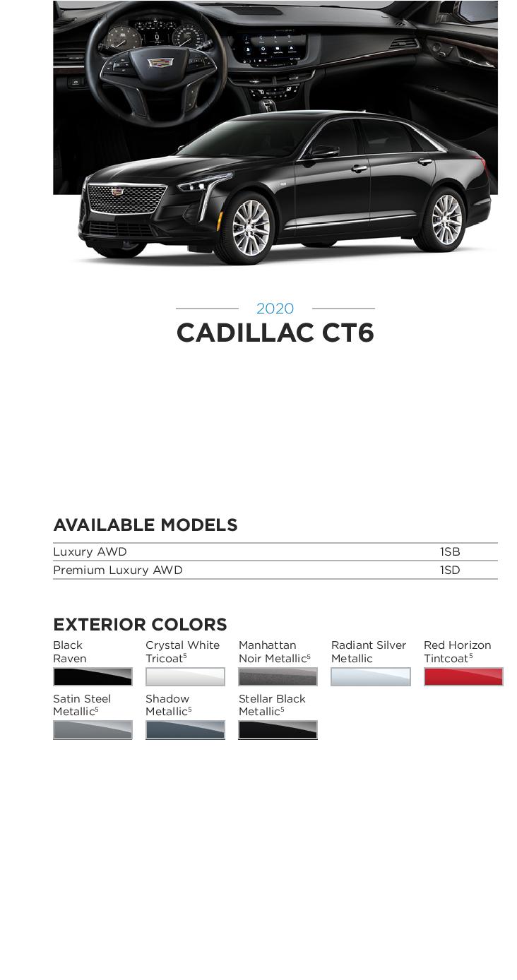 2020 GM Paint Codes and Color Chart.  Examples of the Colors used on the exterior of the vehicle.