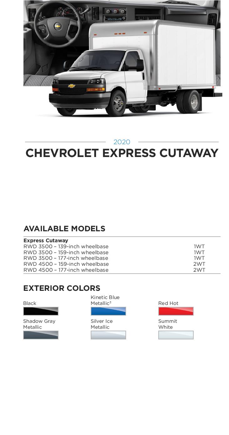 2020 GM Paint Codes and Color Chart.  Examples of the Colors used on the exterior of the vehicle.