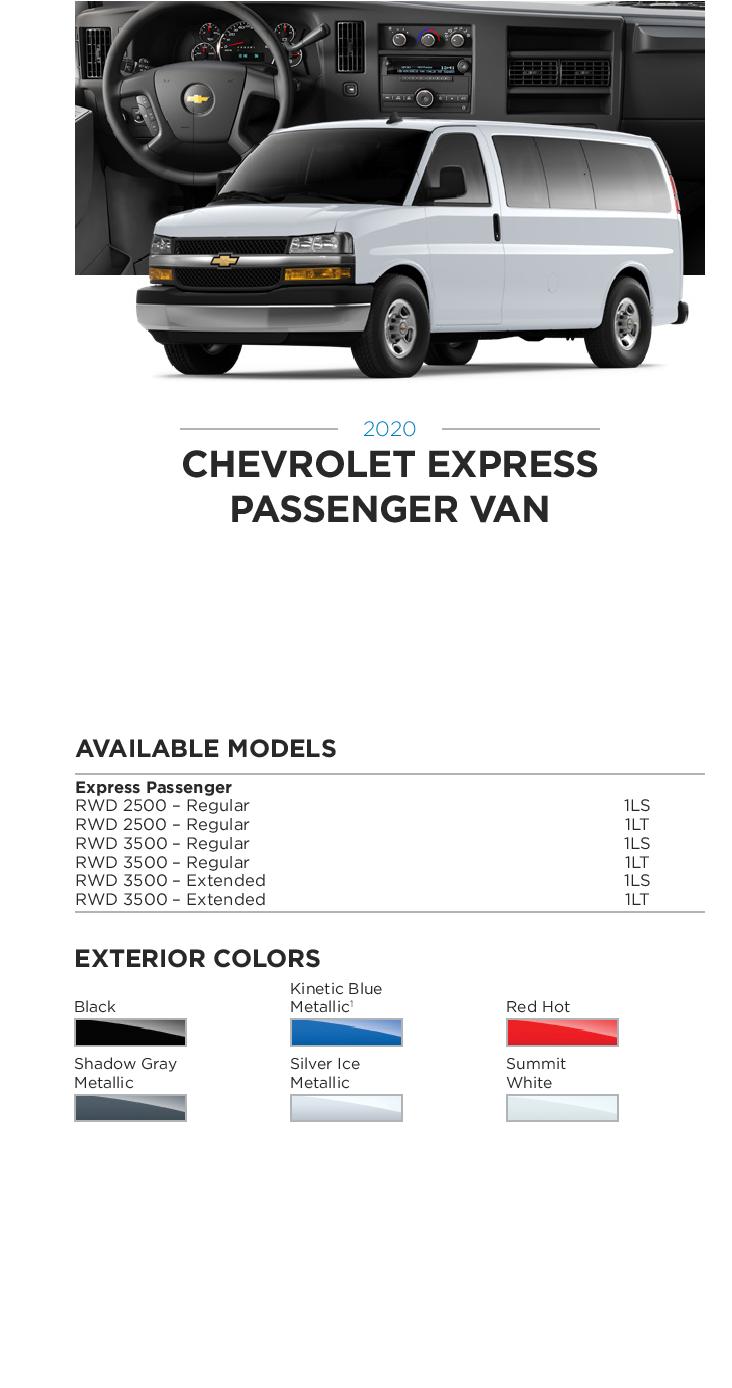 2020 GM Paint Codes and Color Chart.  Examples of the Colors used on the exterior of the vehicle.