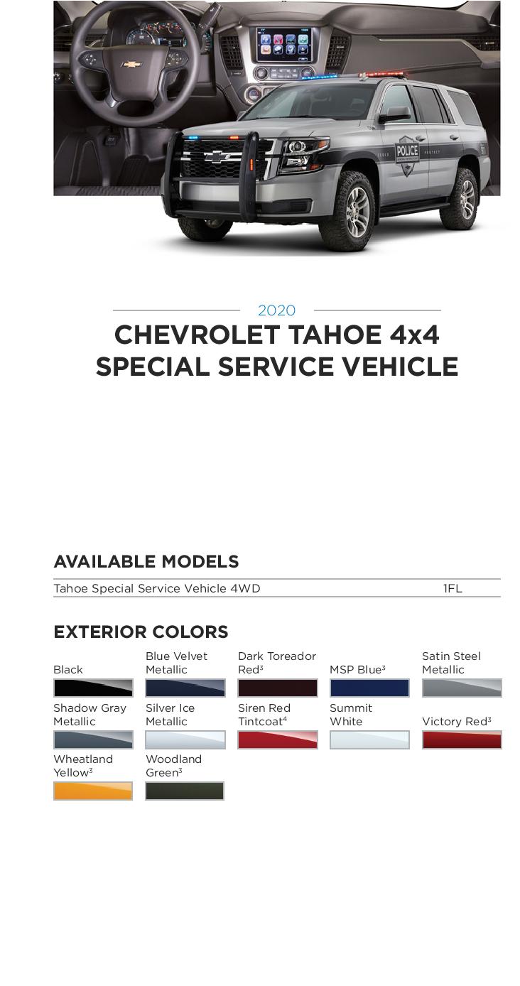 2020 GM Paint Codes and Color Chart.  Examples of the Colors used on the exterior of the vehicle.