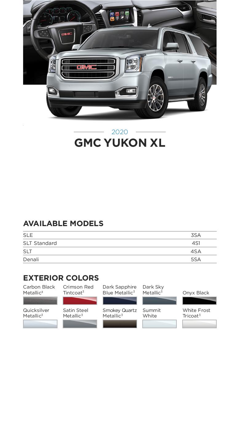 2020 GM Paint Codes and Color Chart.  Examples of the Colors used on the exterior of the vehicle.