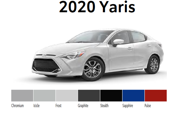 Toyoto / Lexus Paint Code and Color Chart