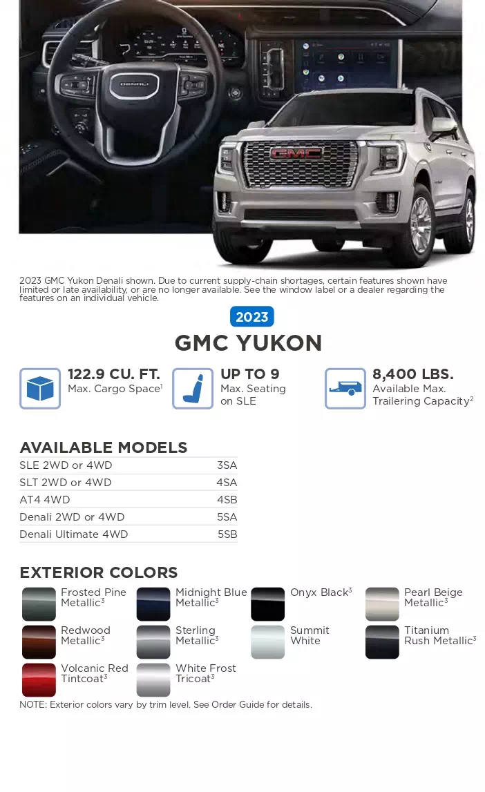 2023 GMC vehicle example and exterior colors that come on the vehicle