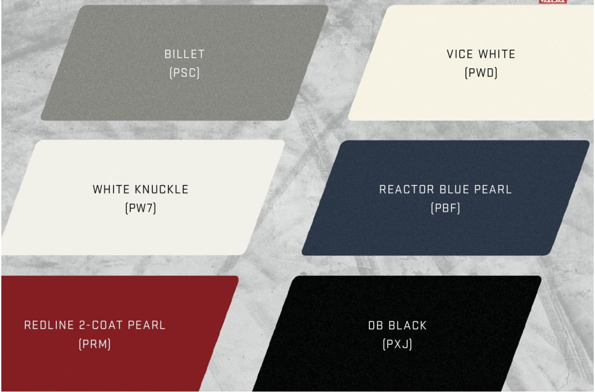 Dodge Paint Code and Color Chart