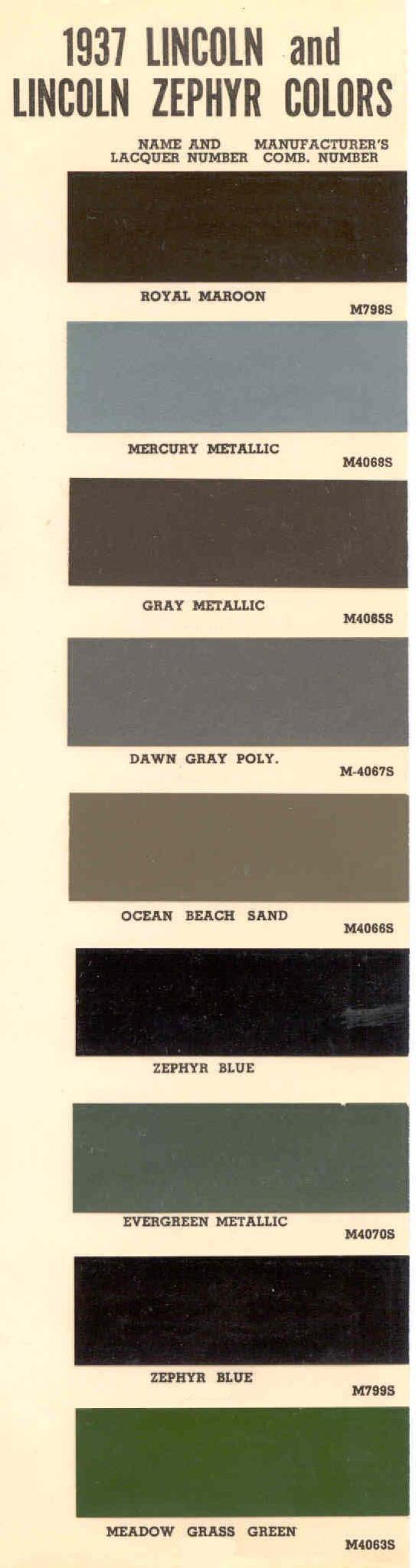 Paint Colors used on the Exterior of Lincoln