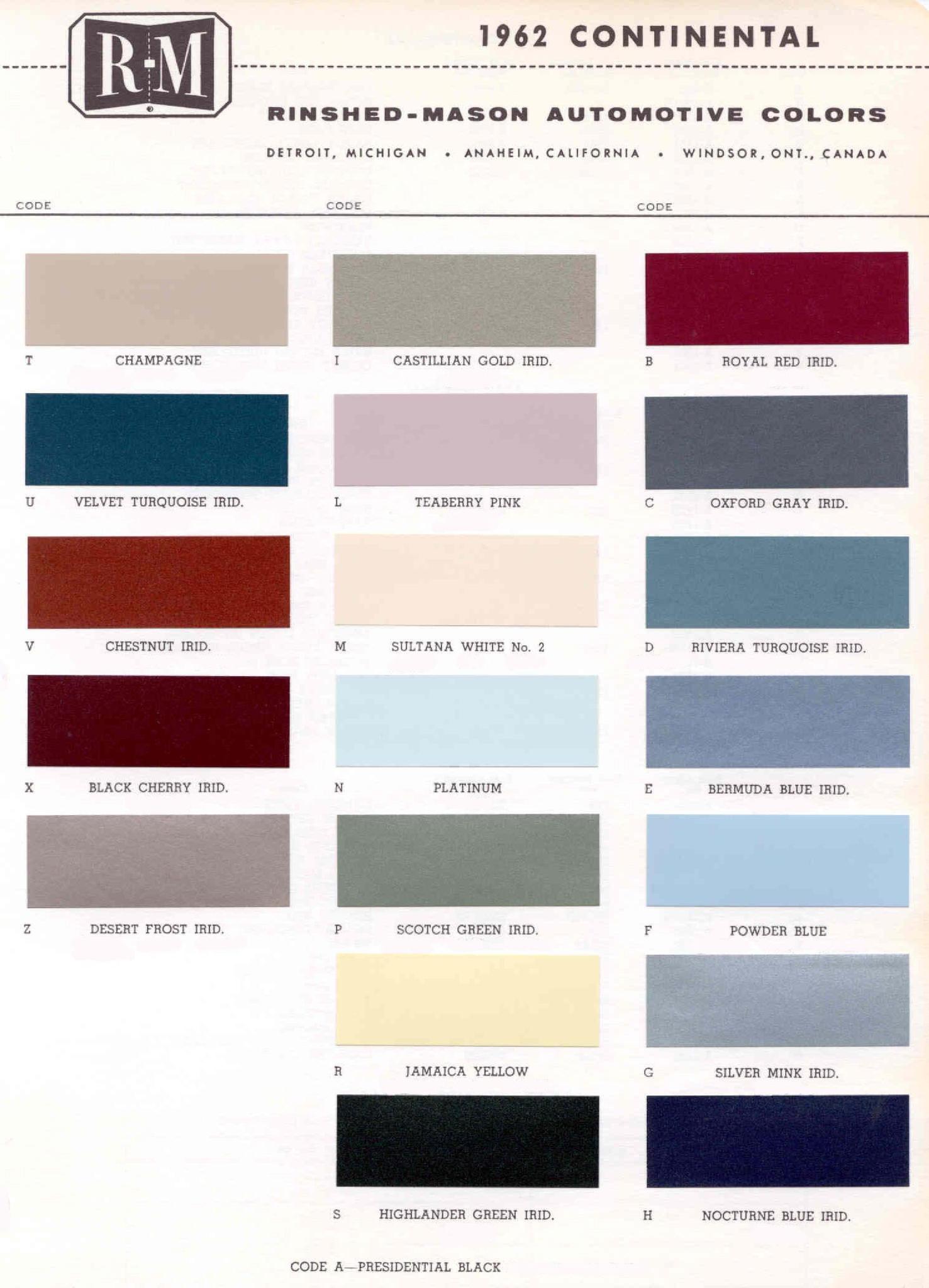 Paint Colors used on the Exterior of Lincoln